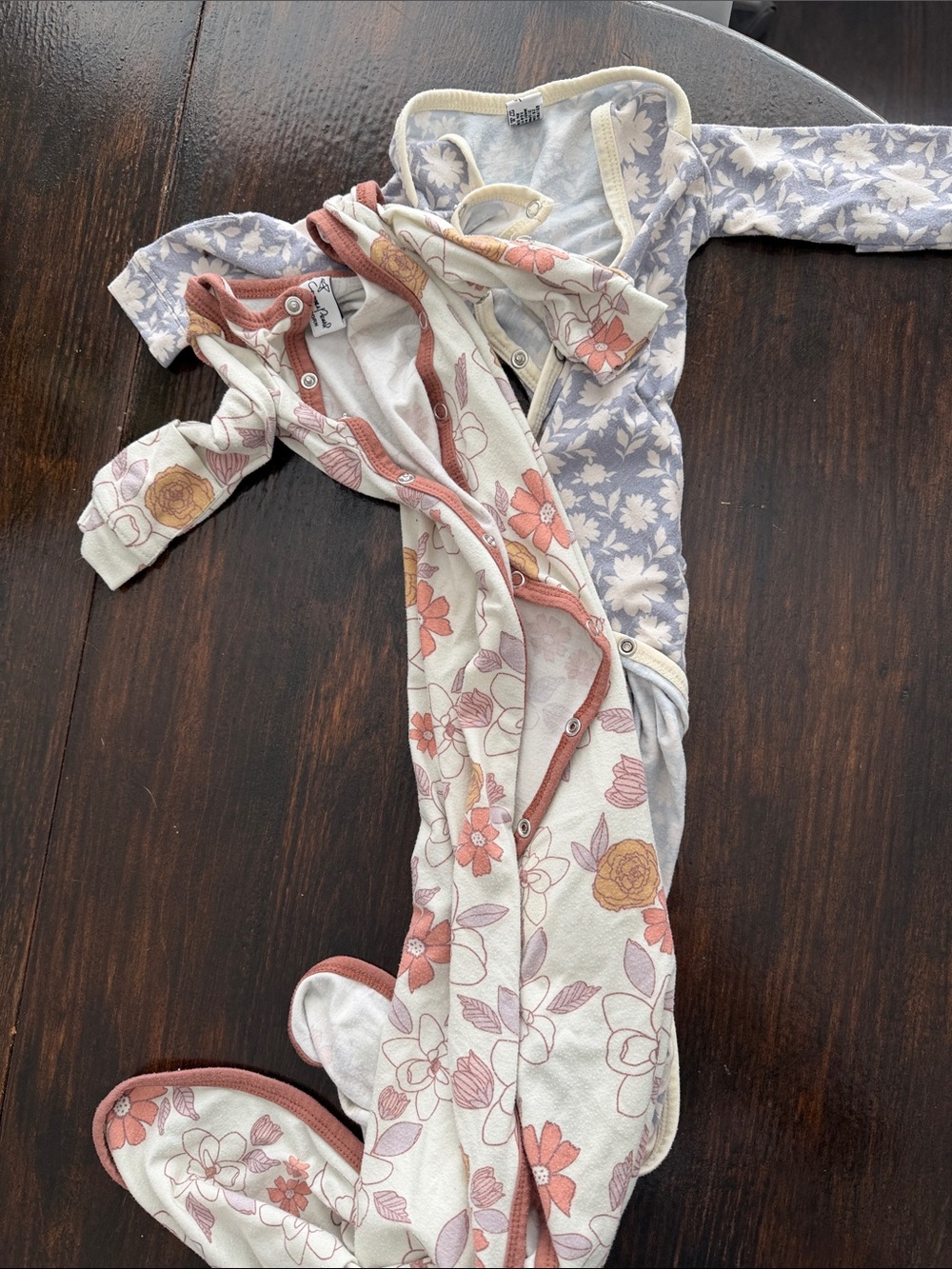 Floral Footed Sleep Sack Pajamas in Pink & Lavender - Cozy Toddler Sleeper